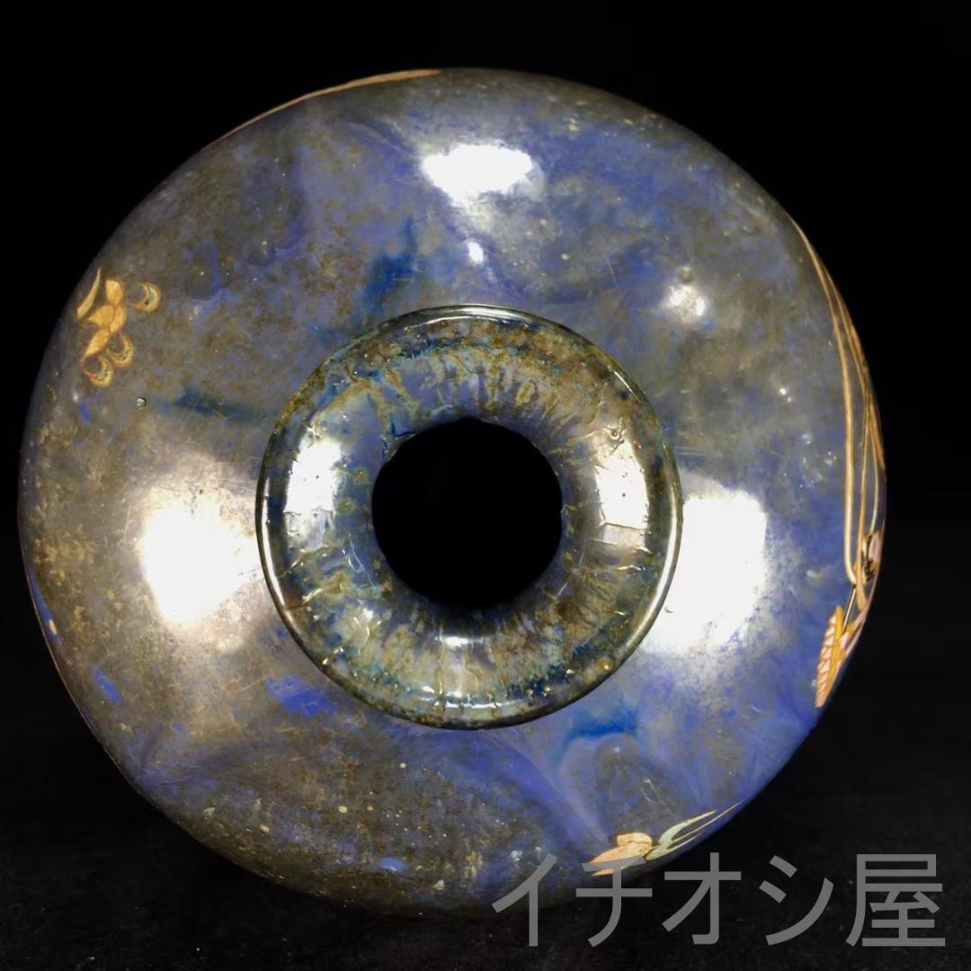 中国古美術 宋建窯 彩絵飛天図梅瓶 花瓶 置物 宋代名窯 古陶瓷器 收蔵逸品