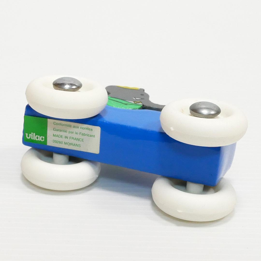 「ぞうのババール」木製ミニカー（vilac社）フランス製　アンティークトイ