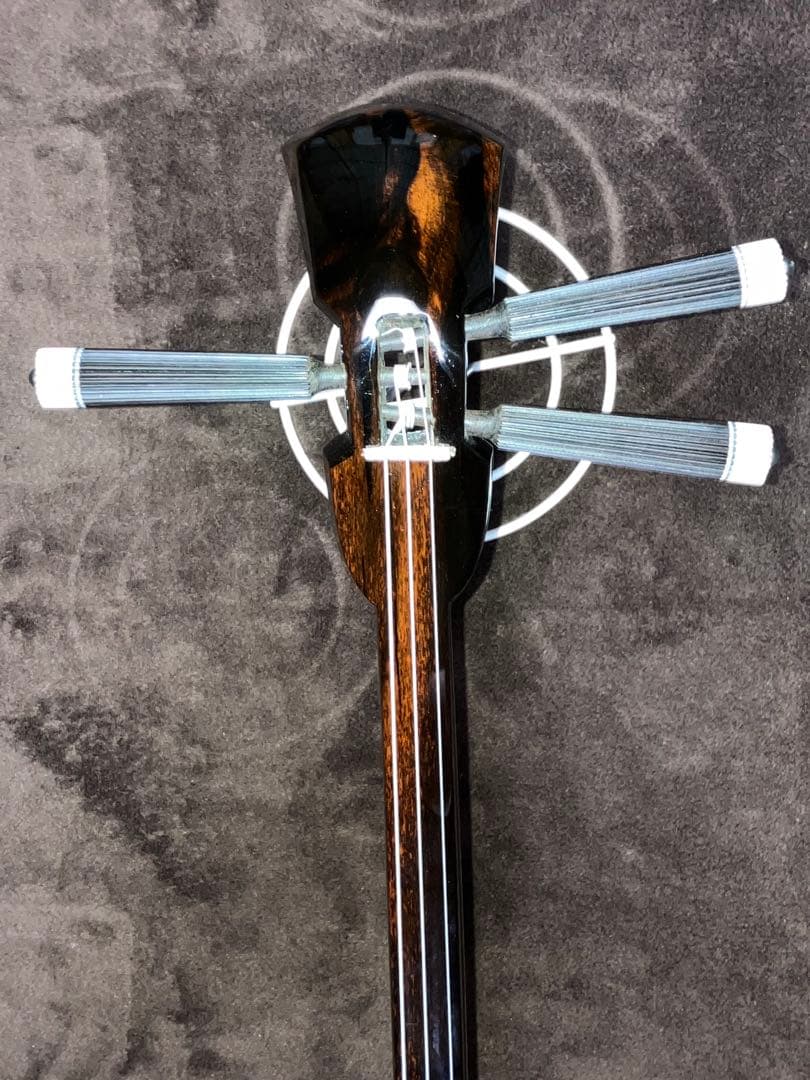 沖縄三線最高峰八重山黒木与那城型ウズラ➖トラ模様本皮一枚張りスンチ塗り限定出品