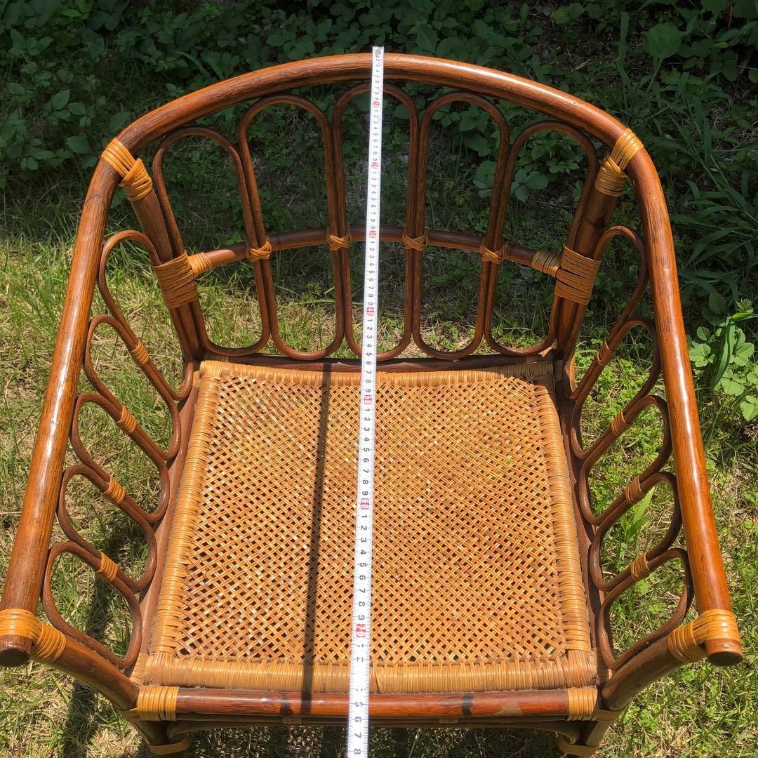 こ*ぶ様 【古家具】maruni Hiroshima 藤椅子　送料込み匿名配送