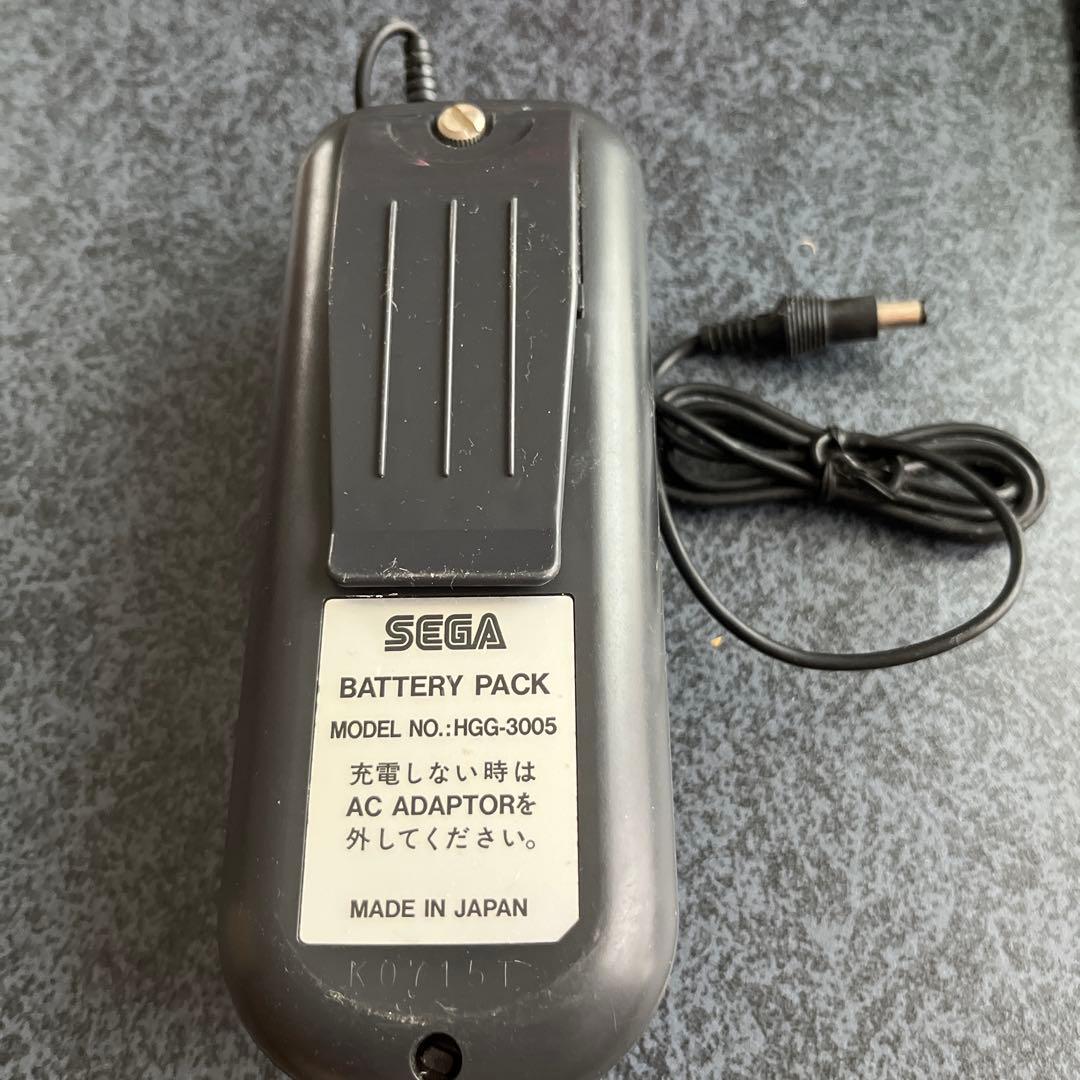 ジャンク品　セガ　SEGA ゲームギア　　　　バッテリーパック　ACアダプター