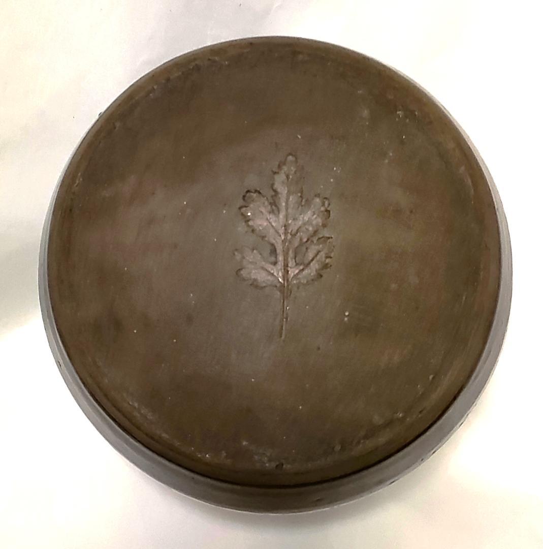 徳利型置物 古丹波焼 黒の墨流し Ad-215