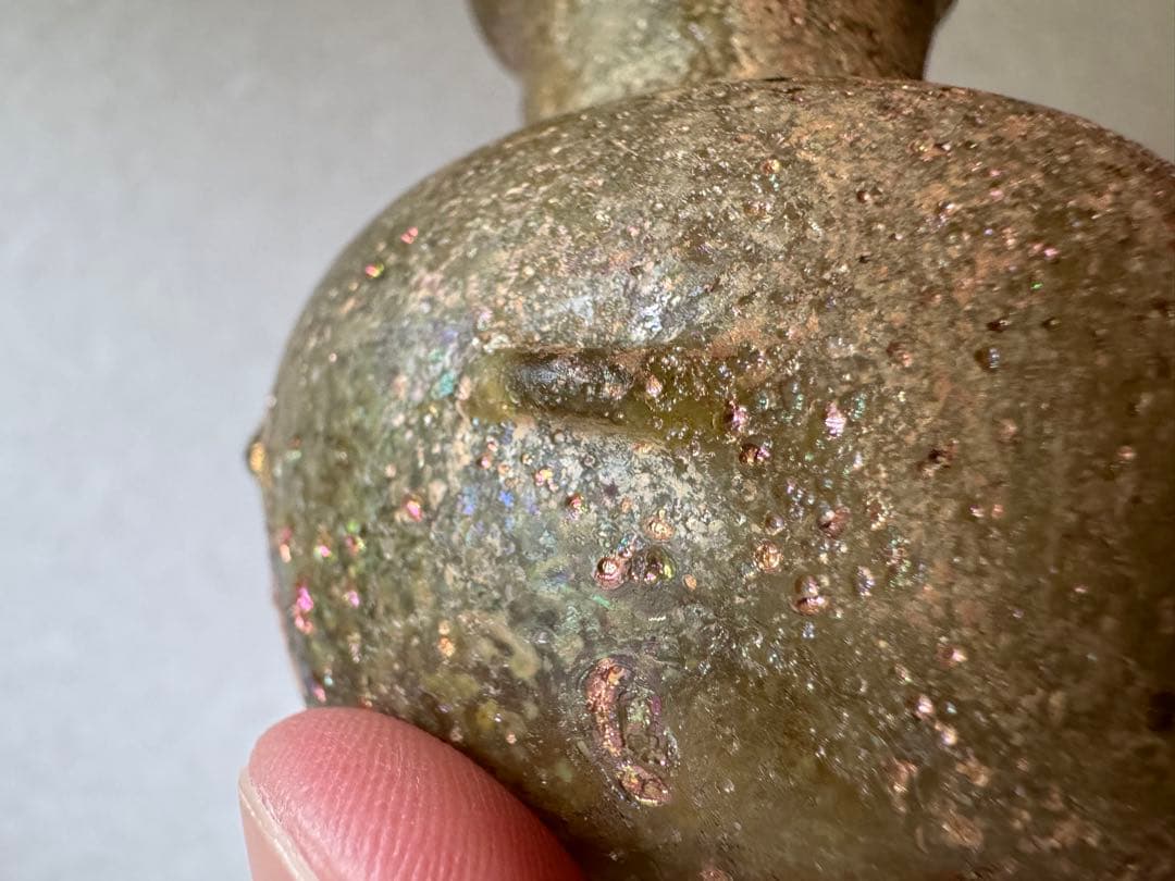 大名品　ローマングラス茶入　茶道具