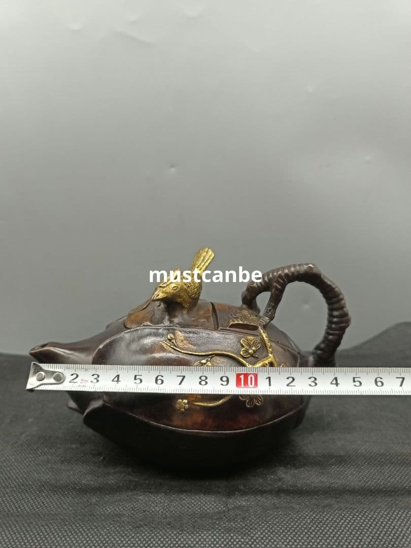 銅器 茶壺 樹枝茶壺 水筒 茶道具 煎茶器 工芸品 置物