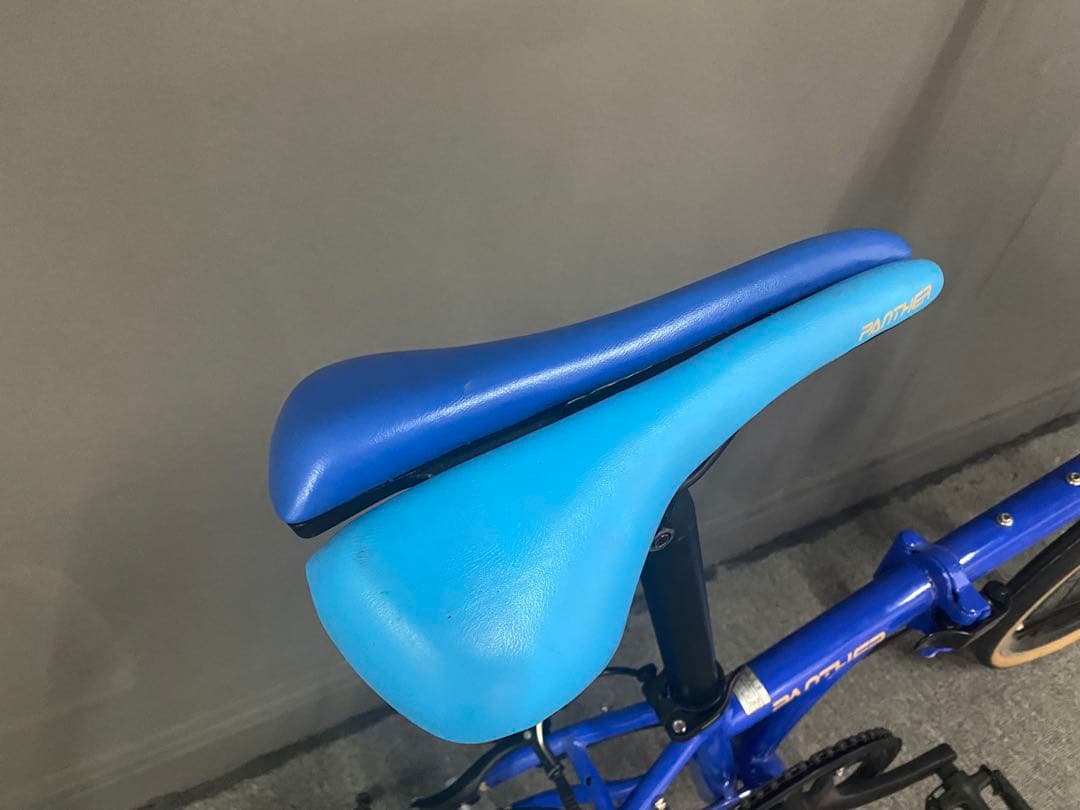 【美品】未使用PANTHER 折りたたみ自転車 7段変速 軽量コンパクト ブルー