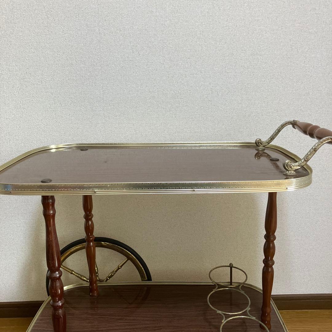 イタリアアンティーク　キッチンワゴン　トロリー　サイドテーブル　台車