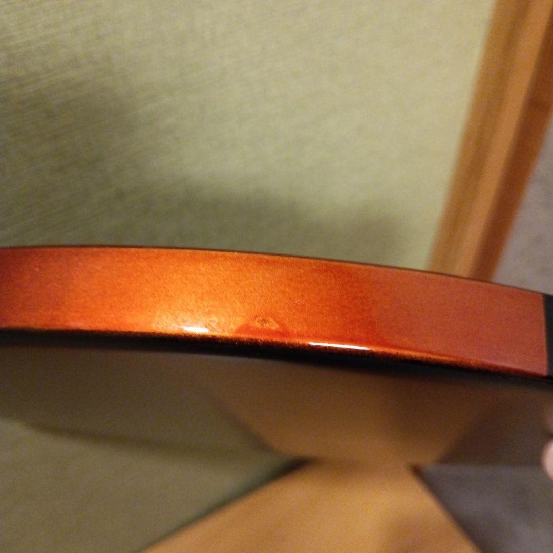 漆器 丸盆 お膳 黒と赤茶の縁 約31.5cm 20枚