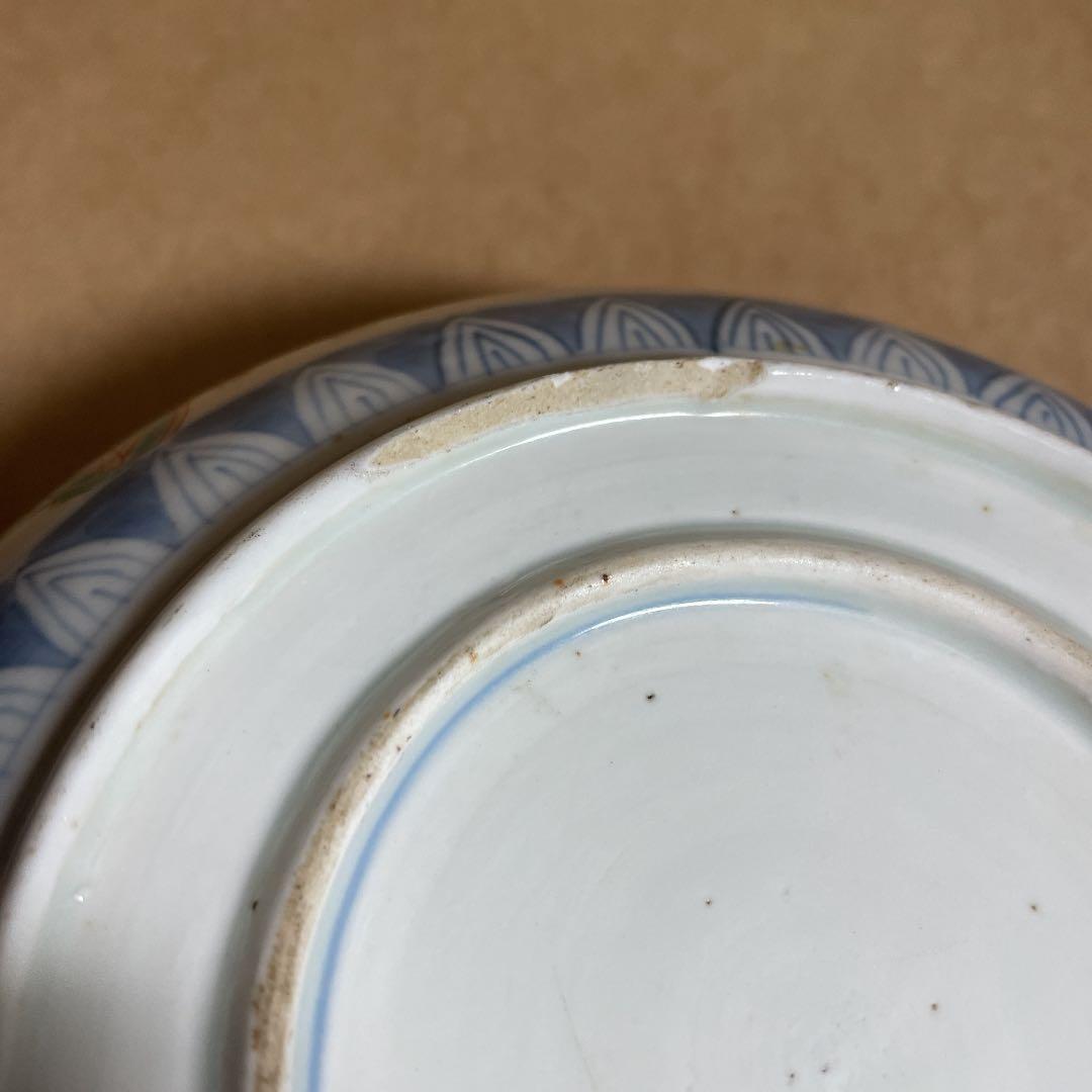 鉢2点　【m142 二重高台　伊万里　骨董　レトロ　深鉢　呉須色絵　染付】