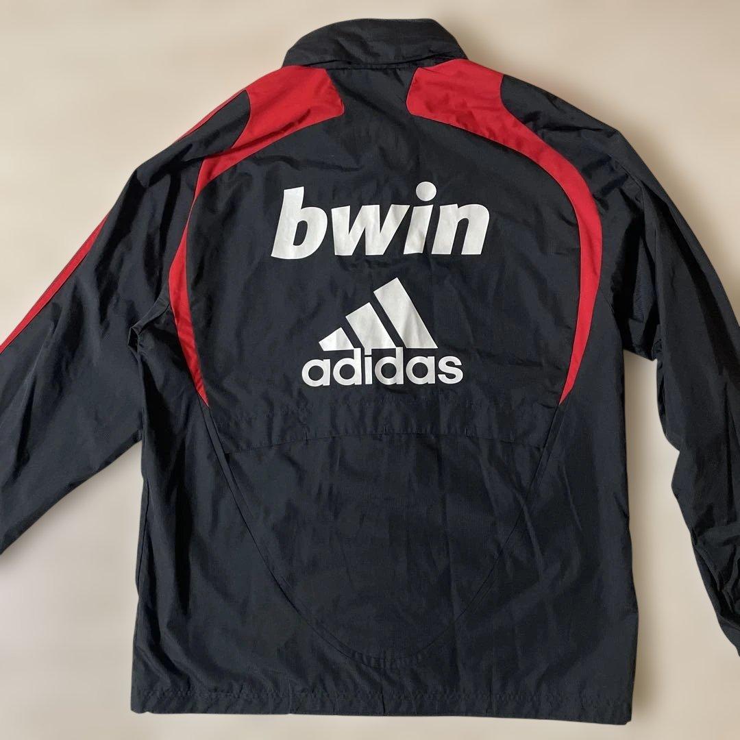 adidas ACミラン ジャージ　ジャケット 黒/赤　bwin サイズL