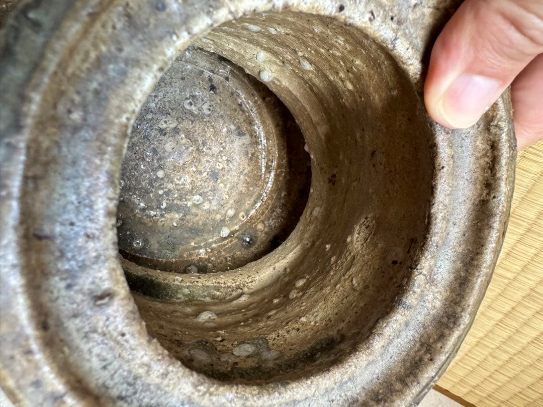 大名品　古伊賀　破袋水指　桃山〜江戸初期