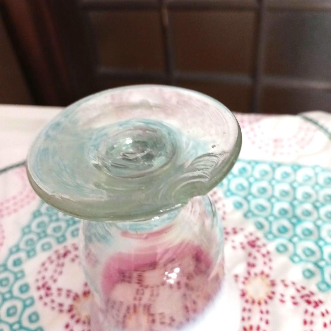 大正ガラス ピンクレッドセット 氷カップと氷コップ