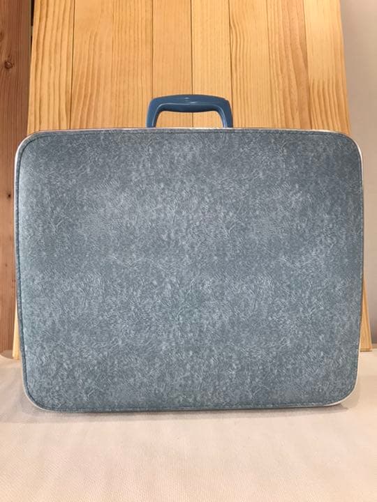 水色　レトロスーツケース