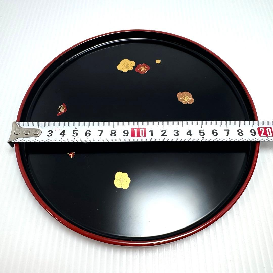 新品 特産輪島塗 漆器 天然木 干菓子盆 梅 膳 トレー 漆 伝統工芸 小サイズ