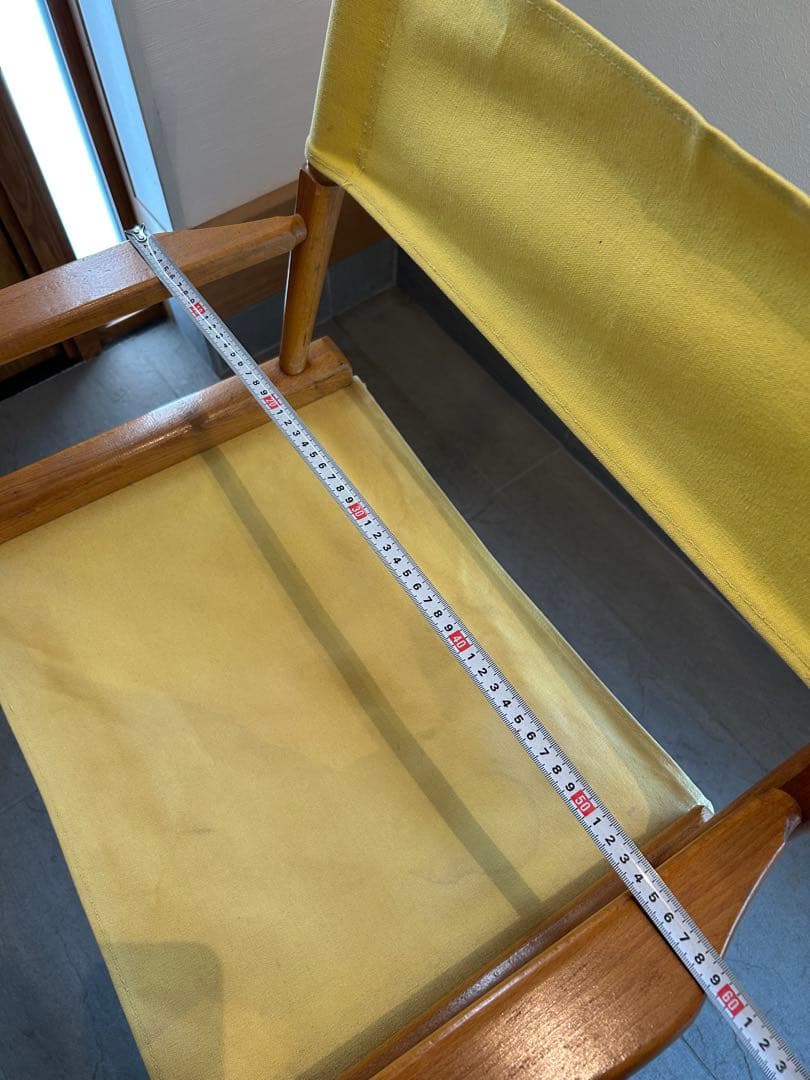 テレスコープ ビンテージ イエロー ディレクターズチェア 2脚セット