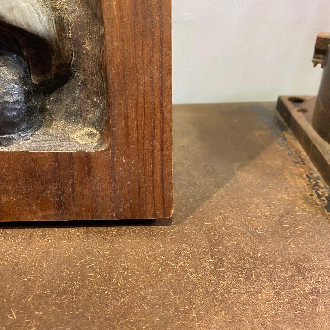 木彫りピエロ 壁掛け 道化師 スペイン