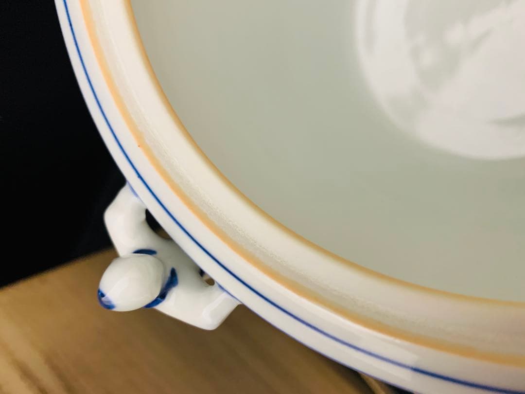 桃山窯　橋本喜泉　染付二宋神　唐子　水指　茶道具　栞黄布共箱付き