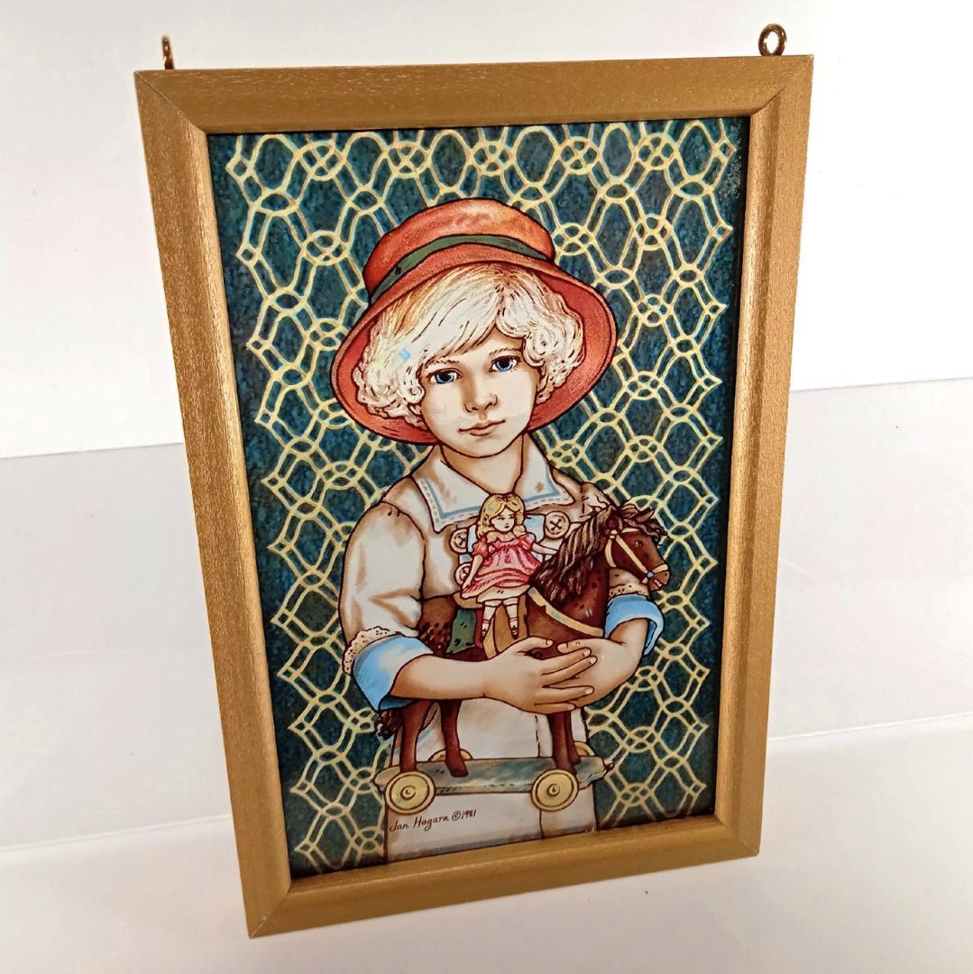 新品ジャン・ハガラ ステンドグラス 少女とお人形 ジョディ グラスマスターズ社