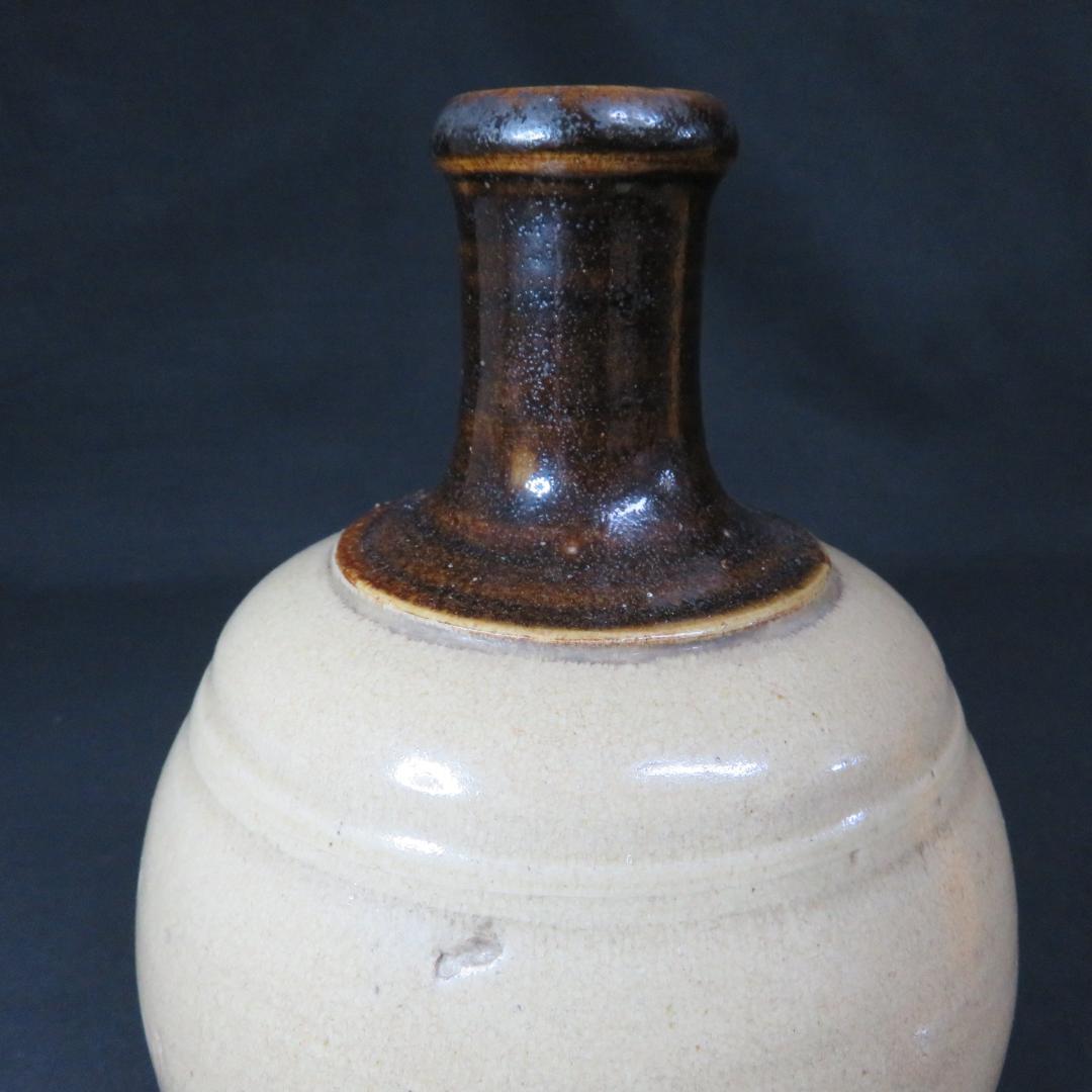 徳利 通い徳利 民藝 2本 鉄釉 益子 窯傷 時代物