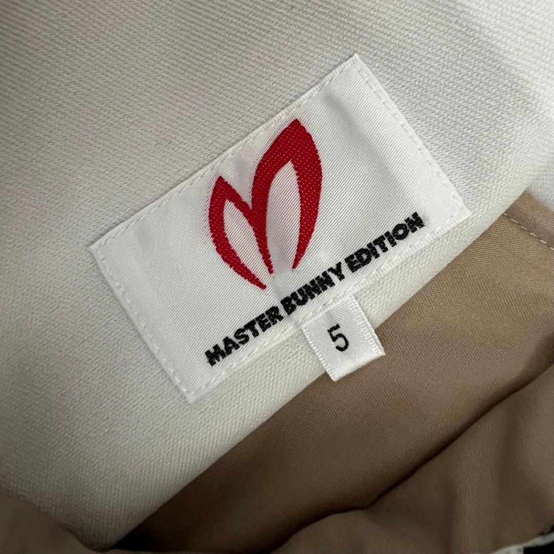 マスターバニー　パーリーゲイツ　ハーフパンツ　ロゴ　白　メンズ　L 5 ズボン