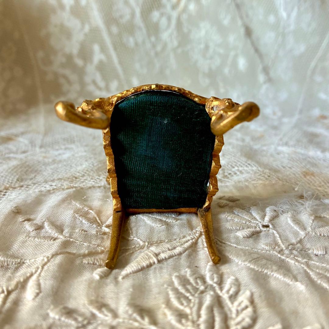 ドールチェア　人形用椅子　ミニチュアジュエリーディスプレイ　フランスアンティーク