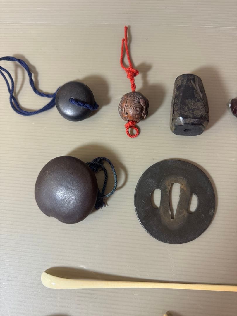 2918 時代提げ物 根付 合計17点　天然素材　時代物