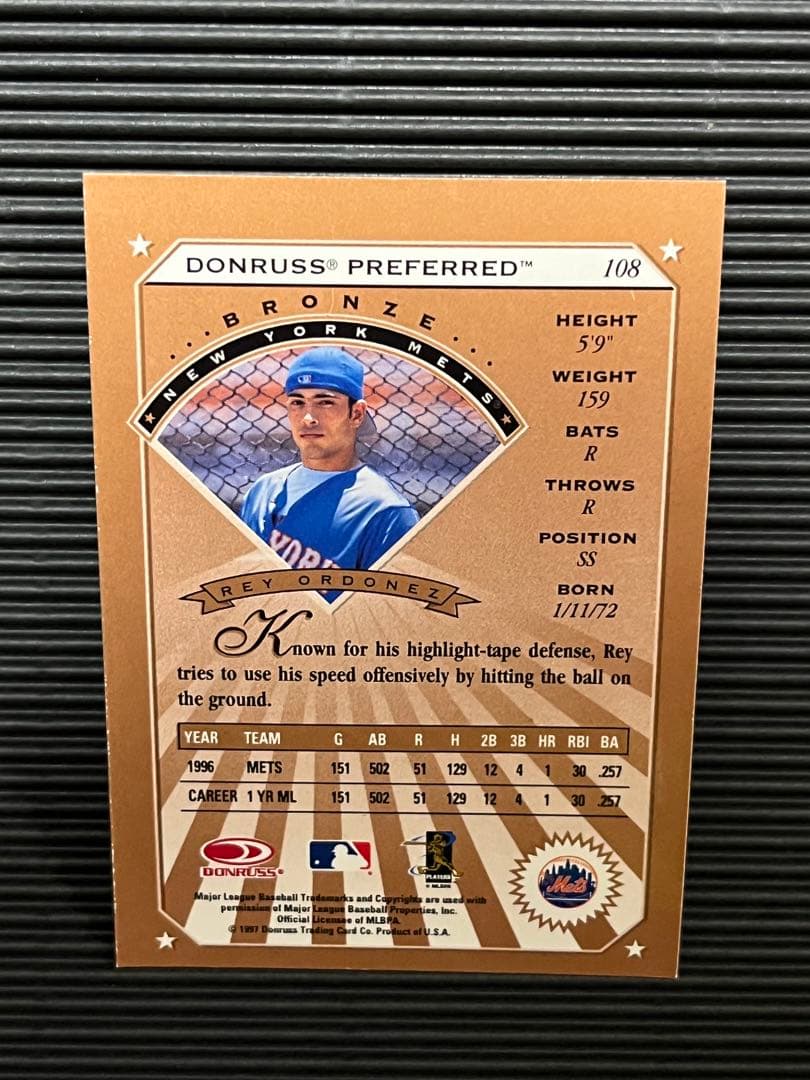 メジャーリーグ　カード　REY ORDONEZ