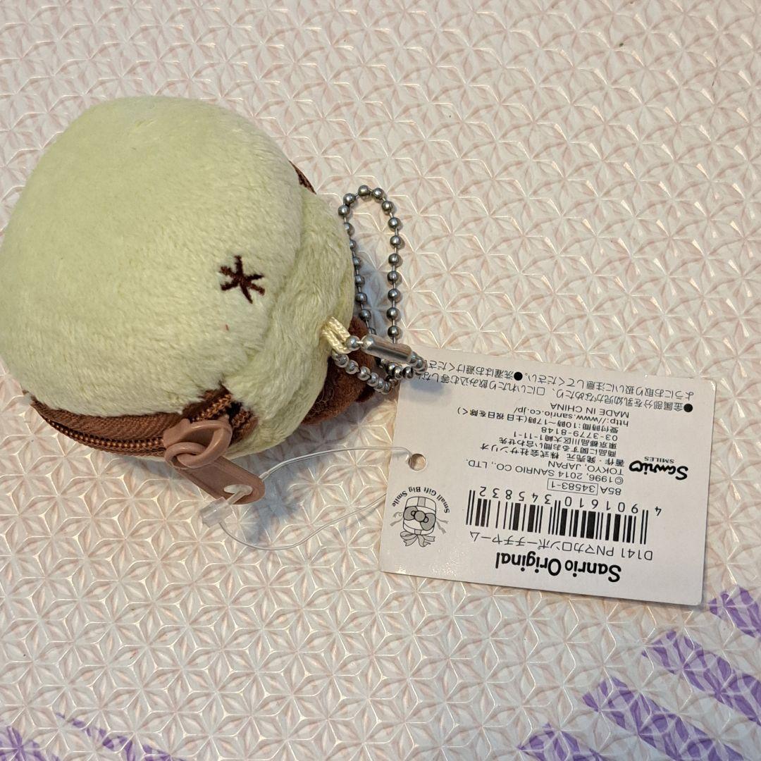 ポムポムプリン　マカロンみたいなミニポーチチャーム ぬいぐるみ キーホルダー