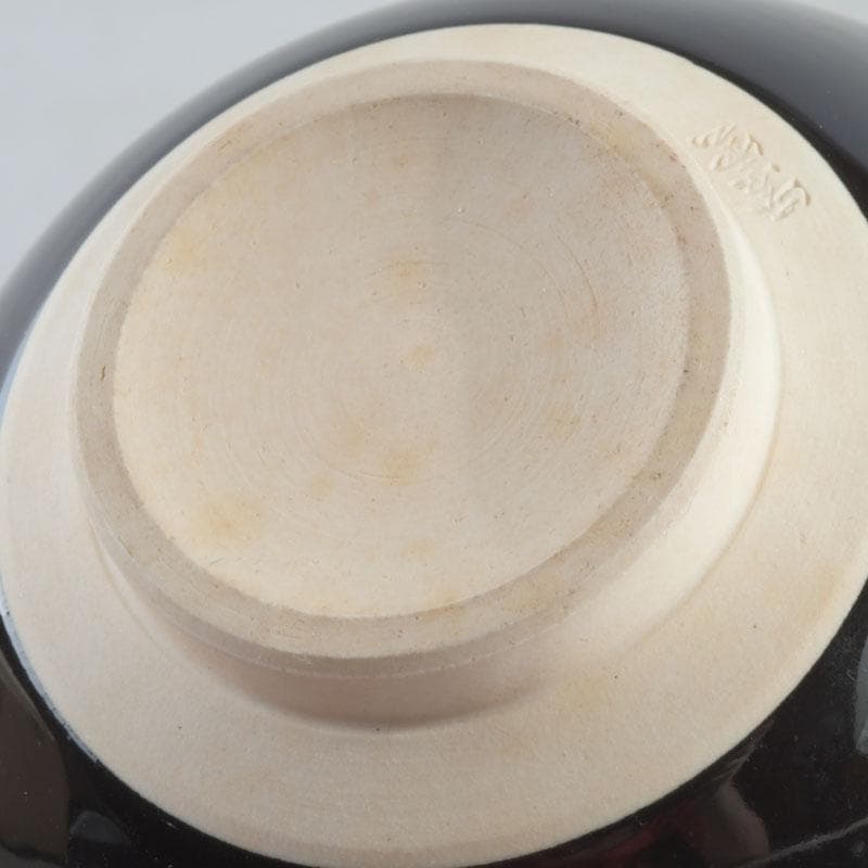 茶道具　京焼　平安　紫雲造　色絵　黒仁清七宝文　数茶碗　五客　V　9486