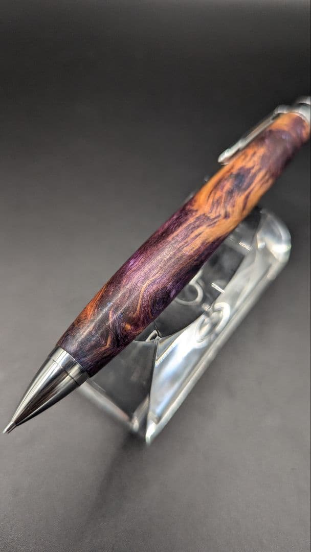 129ペン工房翌檜　スタビライズドウッドバーチバール　木軸シャーペン　ボールペン