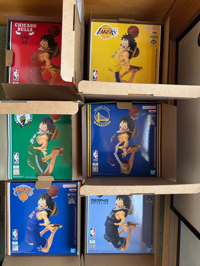 ONEPIECE BASE SHOP NBA ルフィ　シカゴなど　6点セット